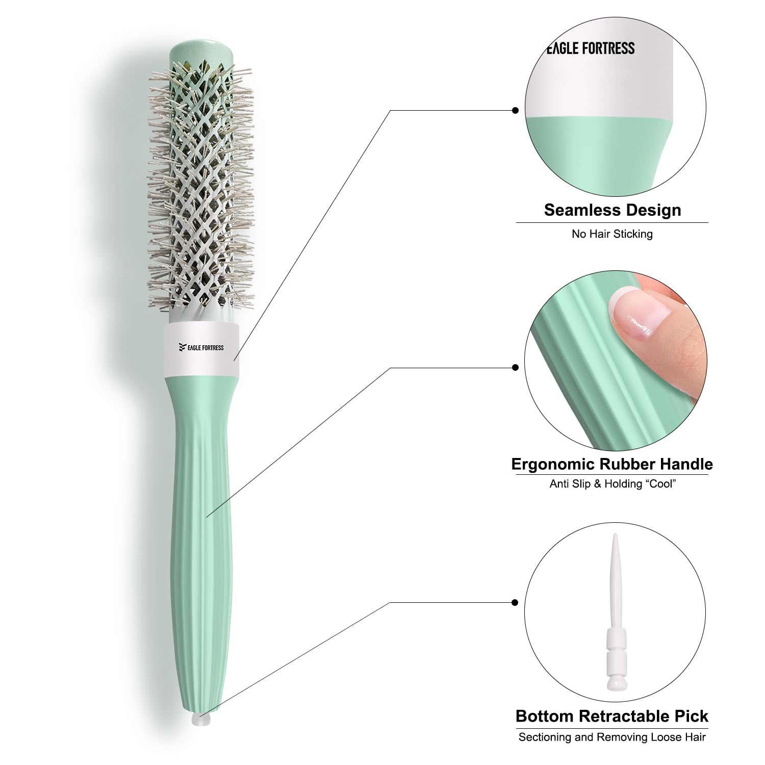 Eagle Fortress Professional Round Hair Brush 0.98in