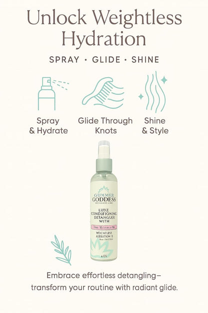 GLIMMER GODDESS Luxe Pro-Vitamin B5 Leave-In Conditioner & Detangler Spray