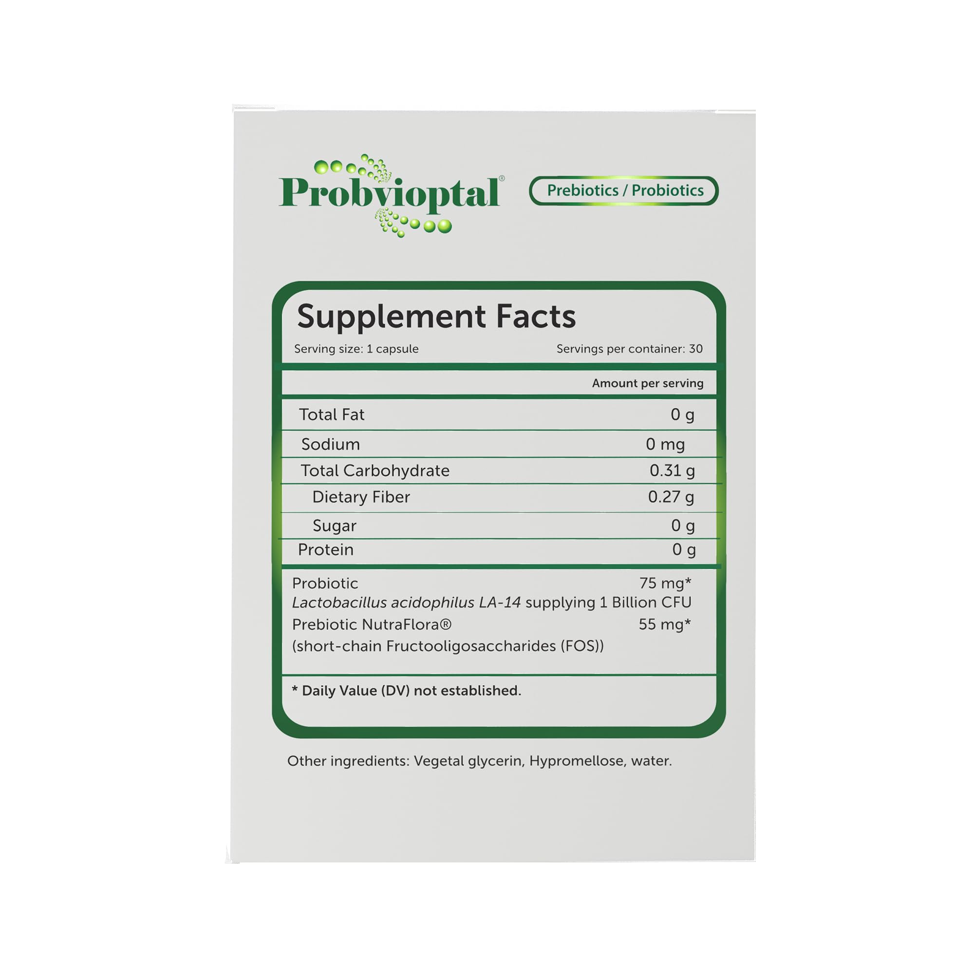 Vivoptal Probvioptal Probiotics & Prebiotics 30 Capsules