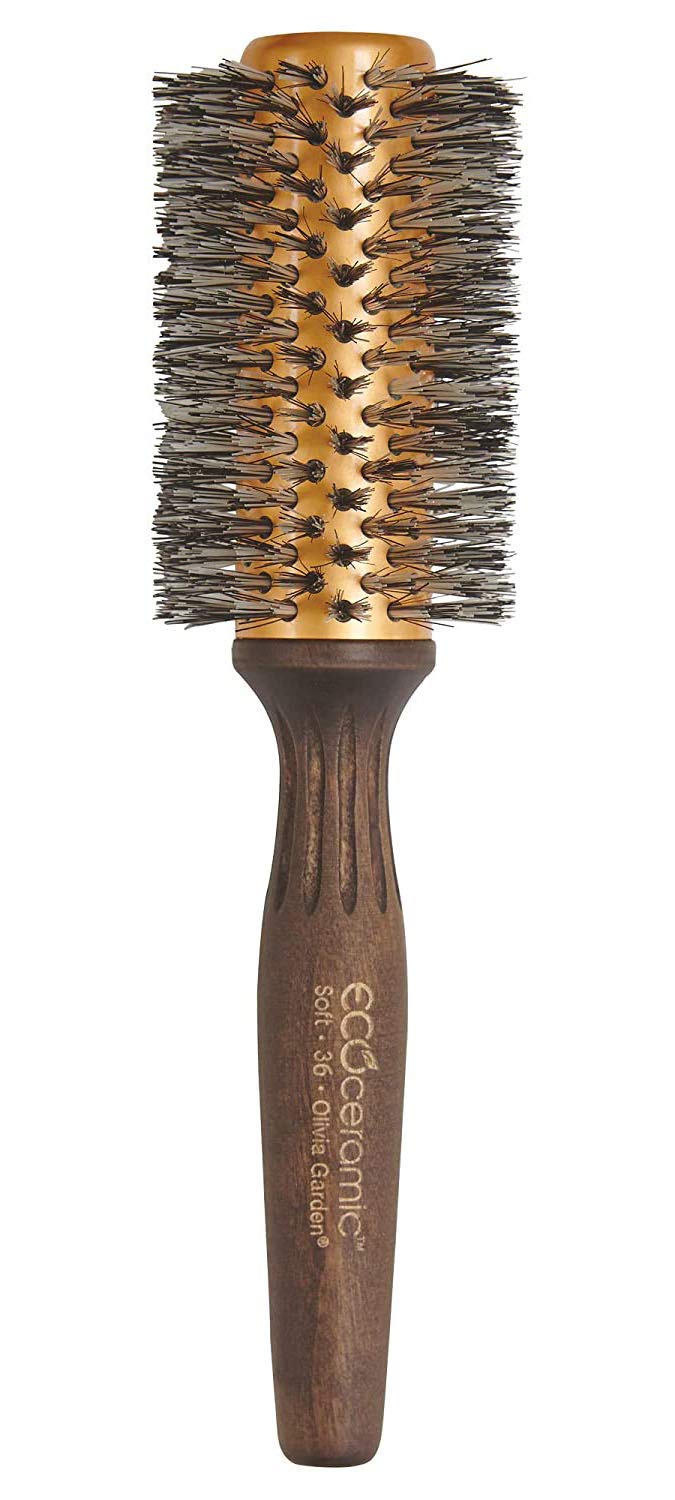 Olivia Garden EcoCeramic Soft Bristles Round Thermal Hair Brush (not electrical)