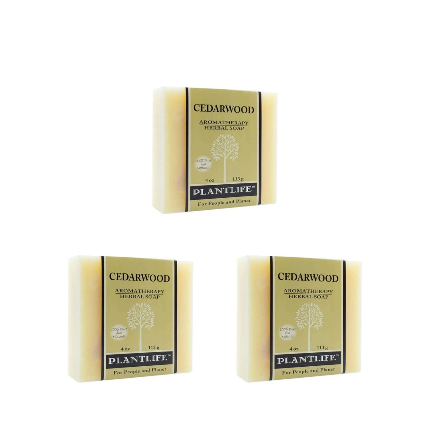 Plantlife Cedarwood Bar Soap - Made in California 4oz Bar