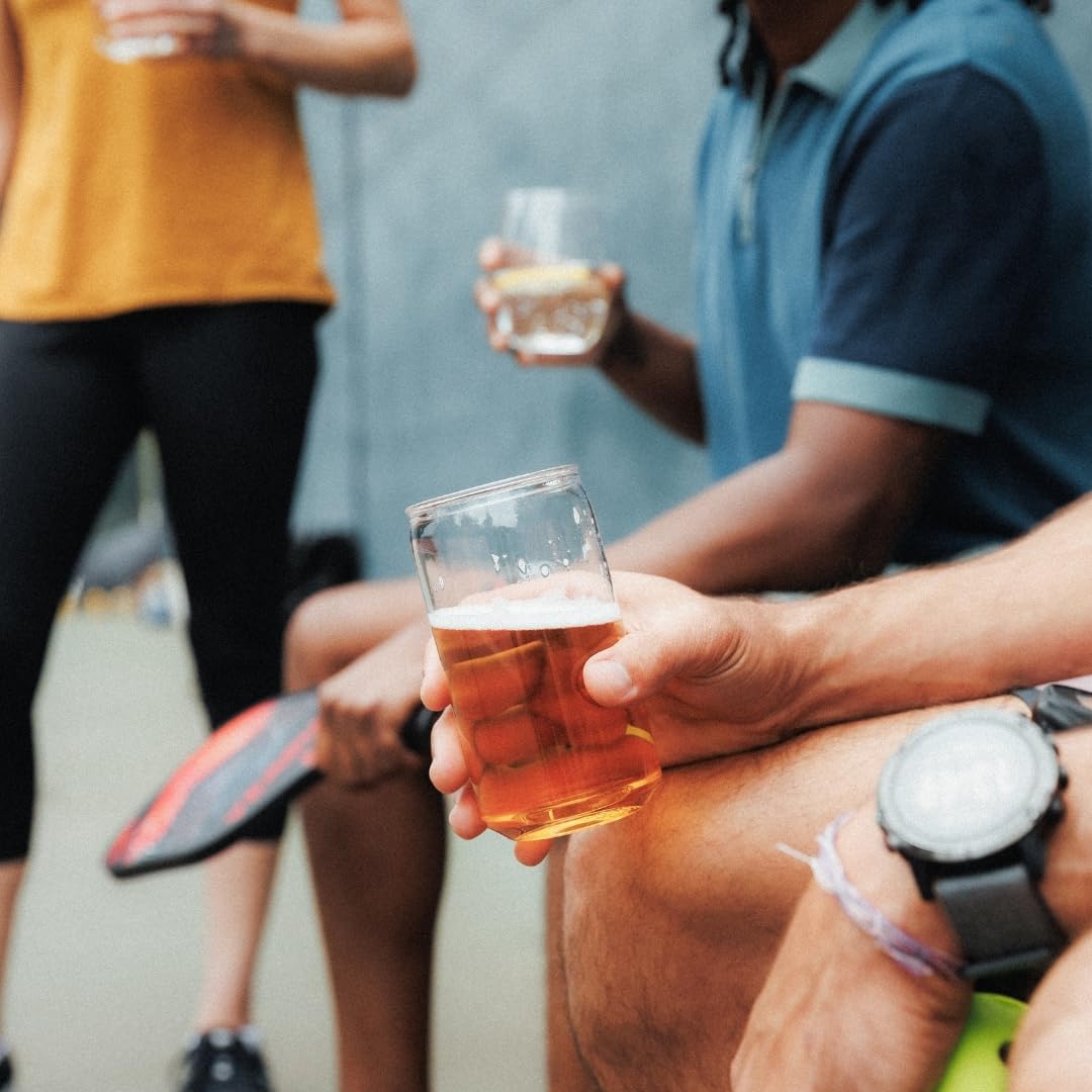 govino Unbreakable Beer Can Shaped Glass 16 oz – Set of 12