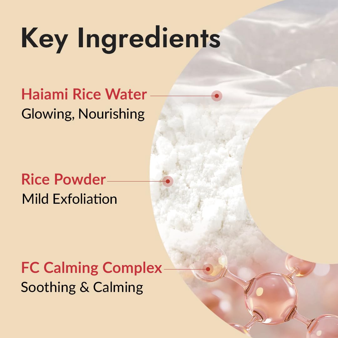 MIZON Rice Water Glow Mask Cleanser, 2-in-1 Face Wash and Mask, 5.07 fl oz
