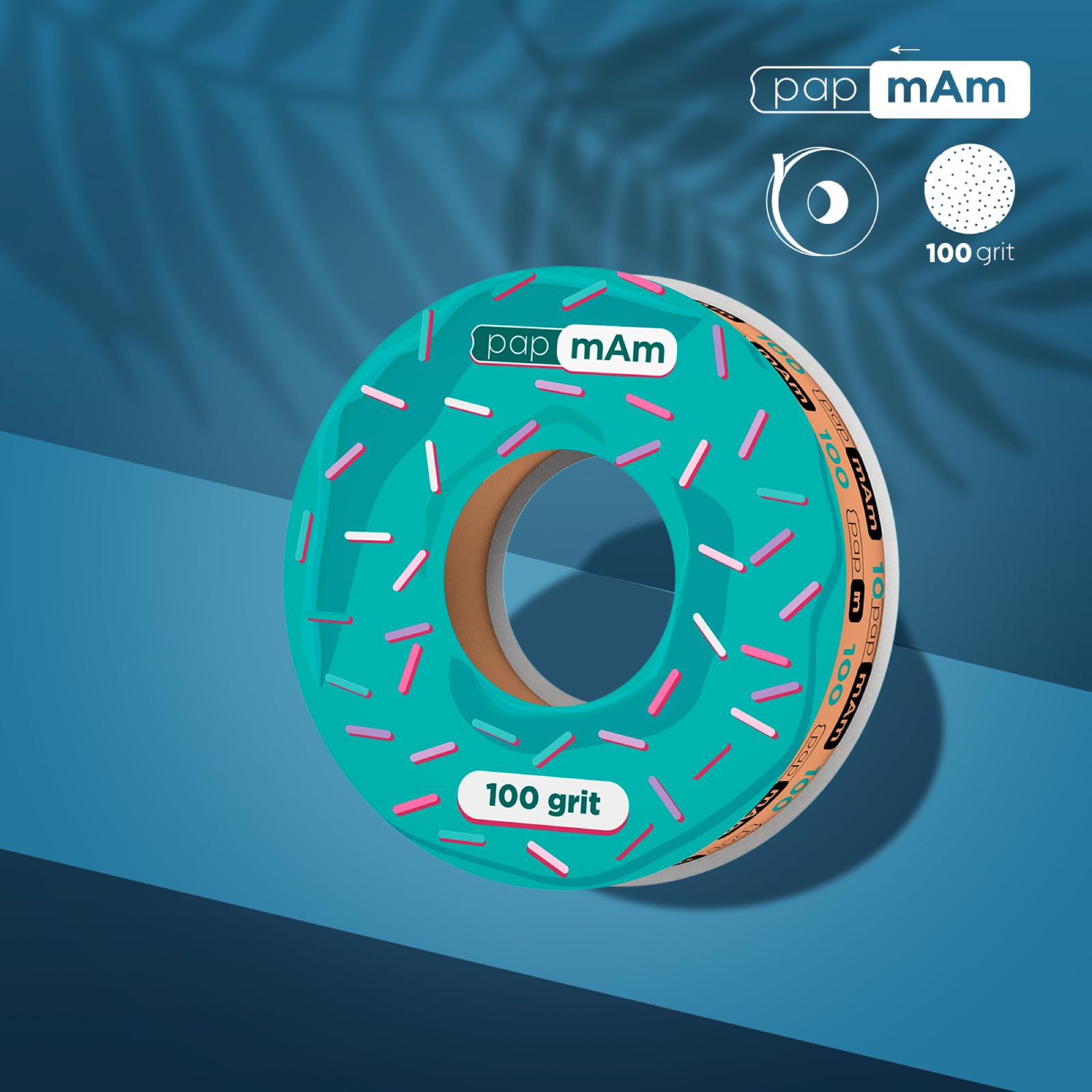 STALEKS PRO Disposable White Abrasive Tape papmAm Expert – 100 Grit – 7m Roll – Glueless Replaceable Abrasive for Plastic Case – Professional Nail Shaping – Manicure & Pedicure