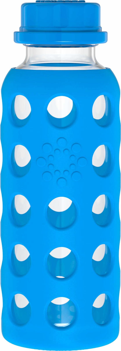 Lifefactory 9 oz Glass Baby Bottle Flat Cap