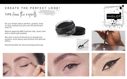 INGLOT AMC EYELINER + DURALINE BUNDLE 3 PIECE SET (GEL 77 + GEL 90 + Duraline)