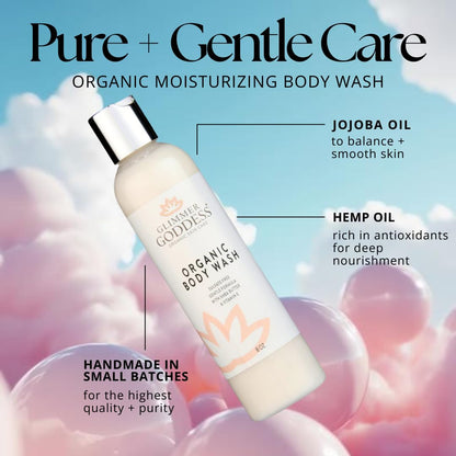 Glimmer Goddess Organic Moisturizing Body Wash, 8 oz
