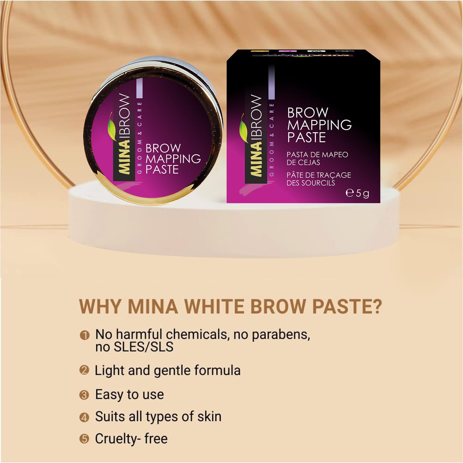 MINA IBROW BROW WHITE PASTE 5G