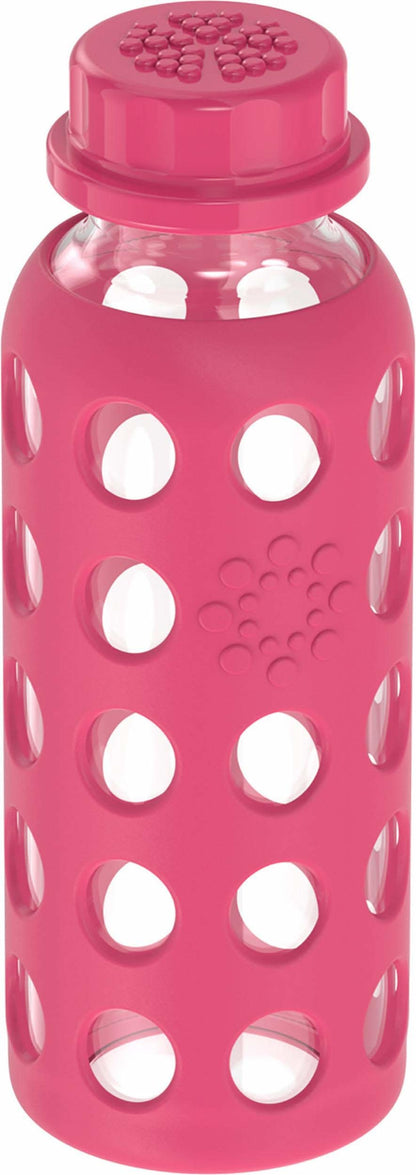 Lifefactory 9 oz Glass Baby Bottle Flat Cap