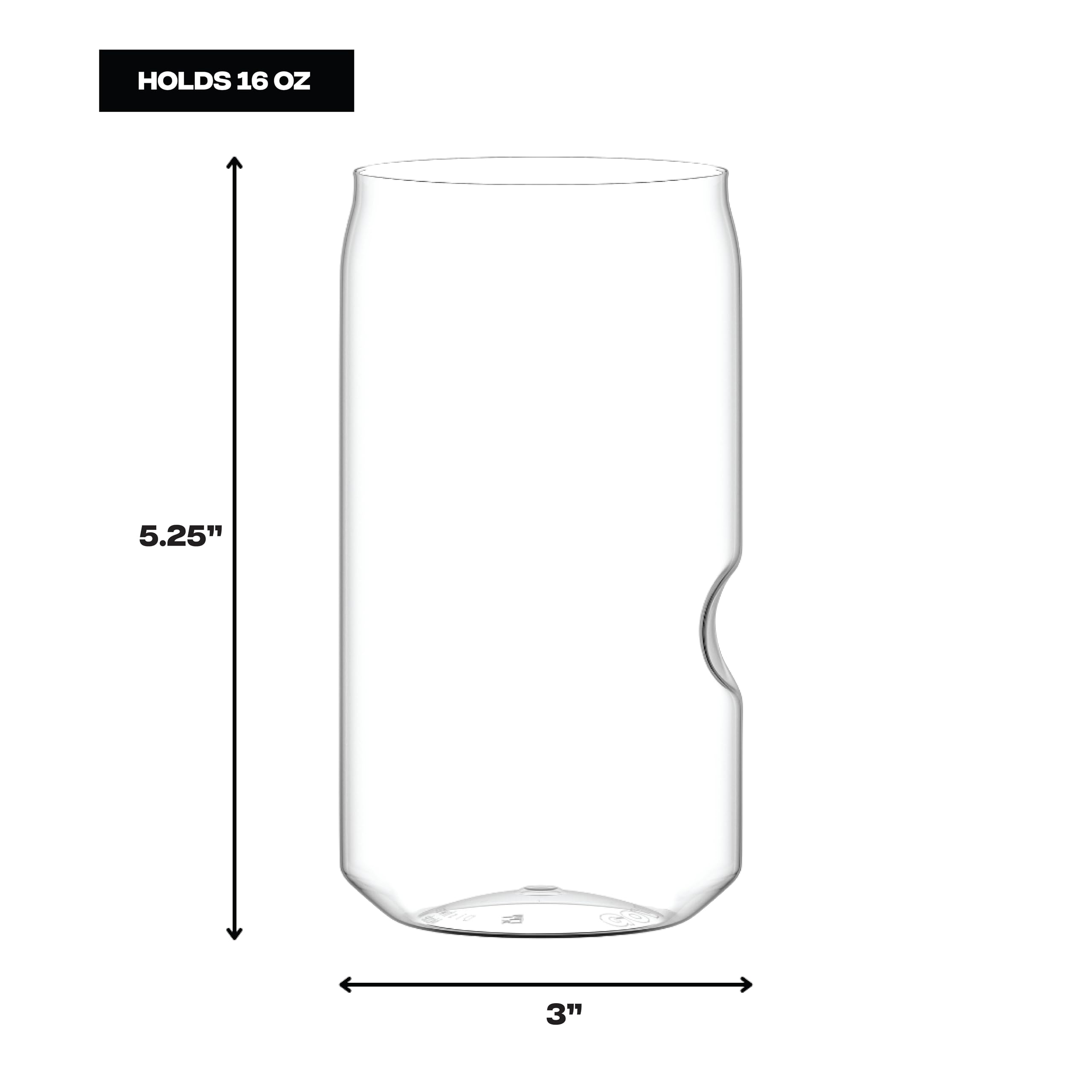 govino Unbreakable Beer Can Shaped Glass 16 oz – Set of 12