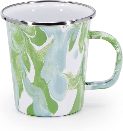 Golden Rabbit Enamelware Modern Monet 16 oz Latte Mugs - Set of 4