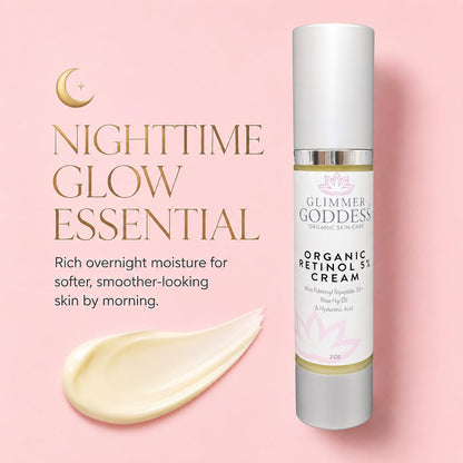 GLIMMER GODDESS Organic Daily Face Moisturizer Cream, Bottle 2oz