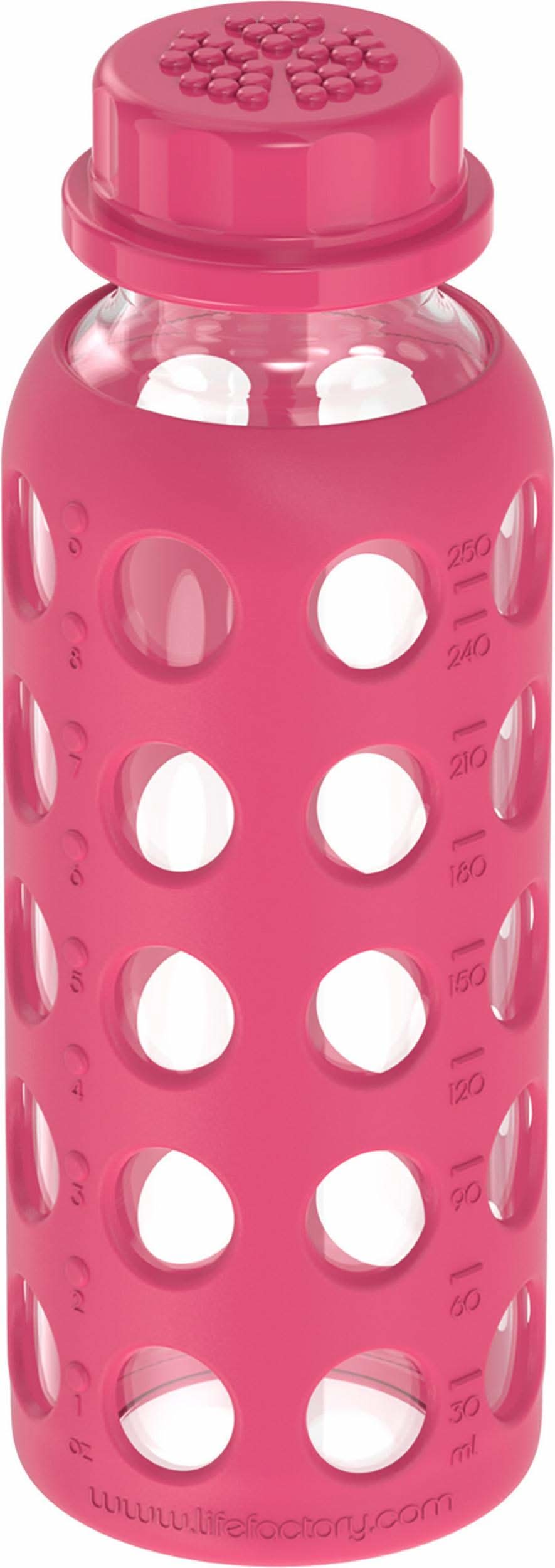 Lifefactory 9 oz Glass Baby Bottle Flat Cap
