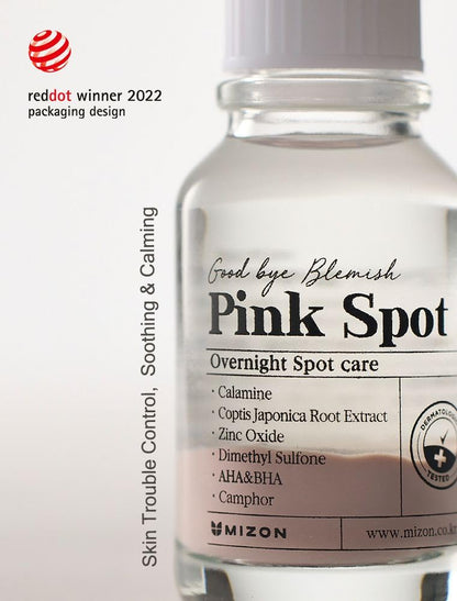 MIZON Pink Spot Overnight Spot Care Pimple Care Product, 19ml/0.65 fl oz