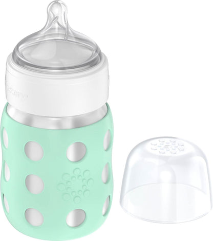 Lifefactory Stainless Steel Baby Bottle Stage 2 Wide Nipple