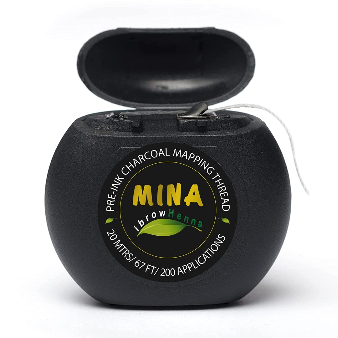 MINA IBROW PRE INK CHARCOAL MAPPING THREAD 20 MTR-WHITE