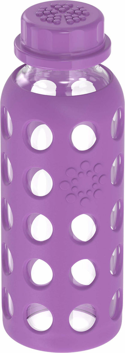 Lifefactory 9 oz Glass Baby Bottle Flat Cap