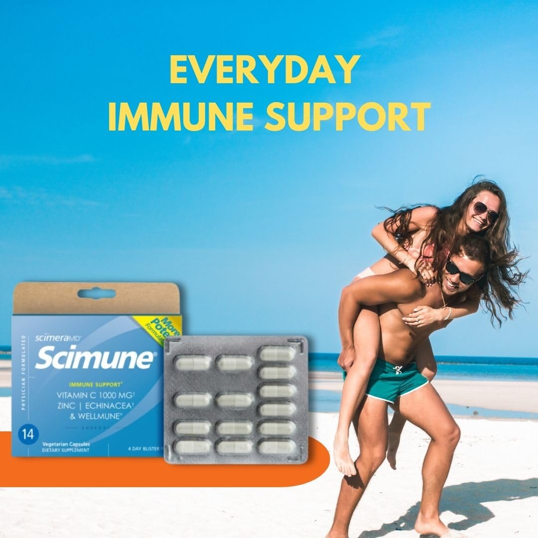 ScimeraMD® Scimune Immune Support Supplement with Zinc, Quercetin, Echinacea, and Wellmune® Beta Glucan