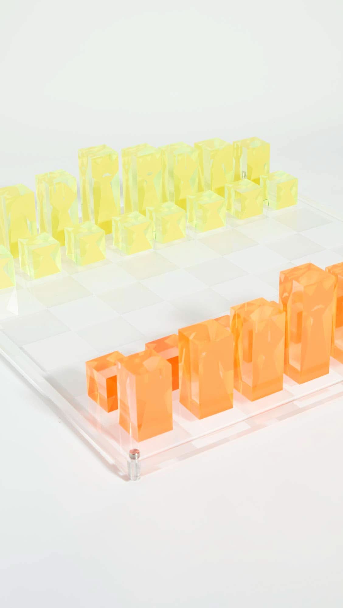 Jonathan Adler Acrylic Chess Set - Neon