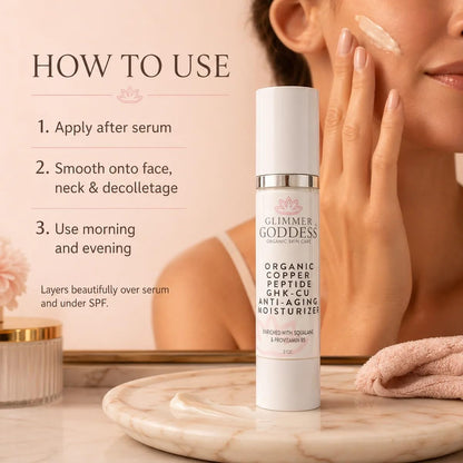 GLIMMER GODDESS Organic Daily Face Moisturizer Cream, Bottle 2oz