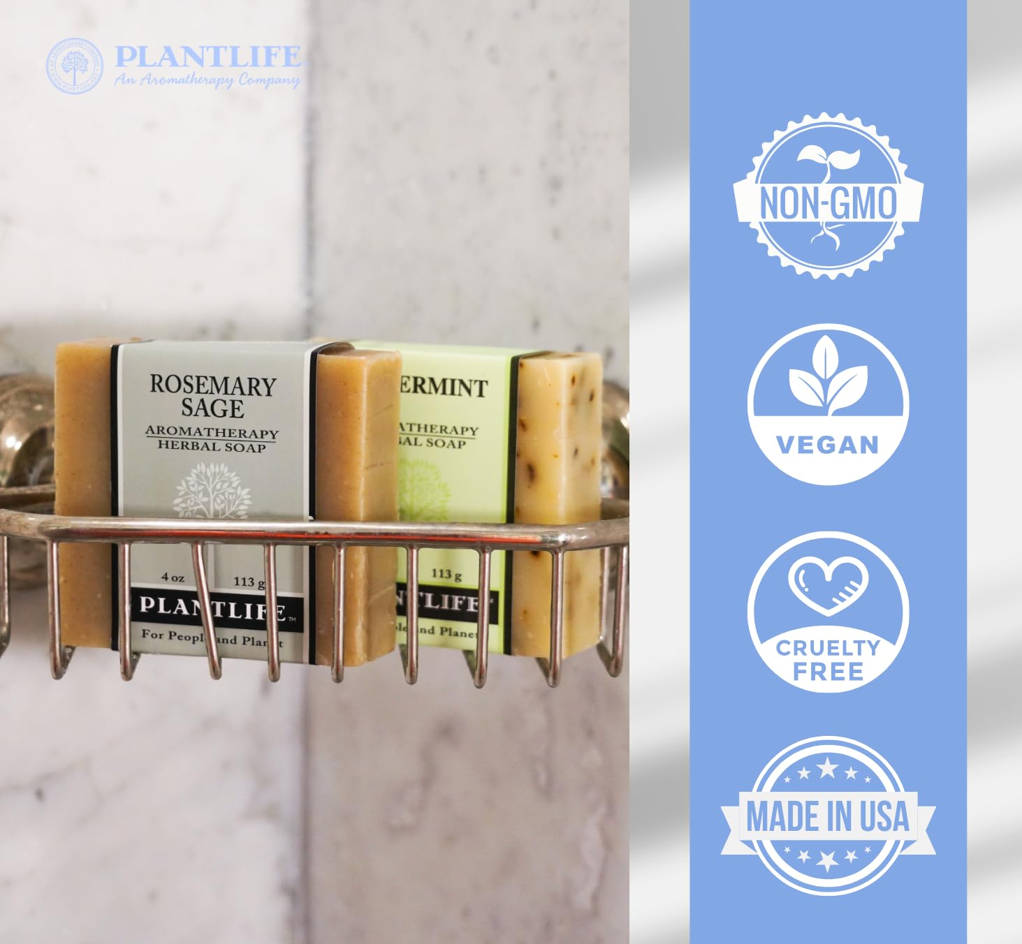 Plantlife Sandalwood Bar Soap - Made in California 4oz Bar