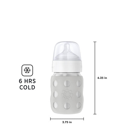 Lifefactory Stainless Steel Baby Bottle Stage 2 Wide Nipple