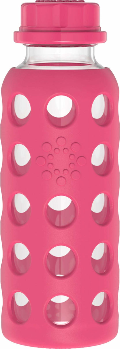 Lifefactory 9 oz Glass Baby Bottle Flat Cap