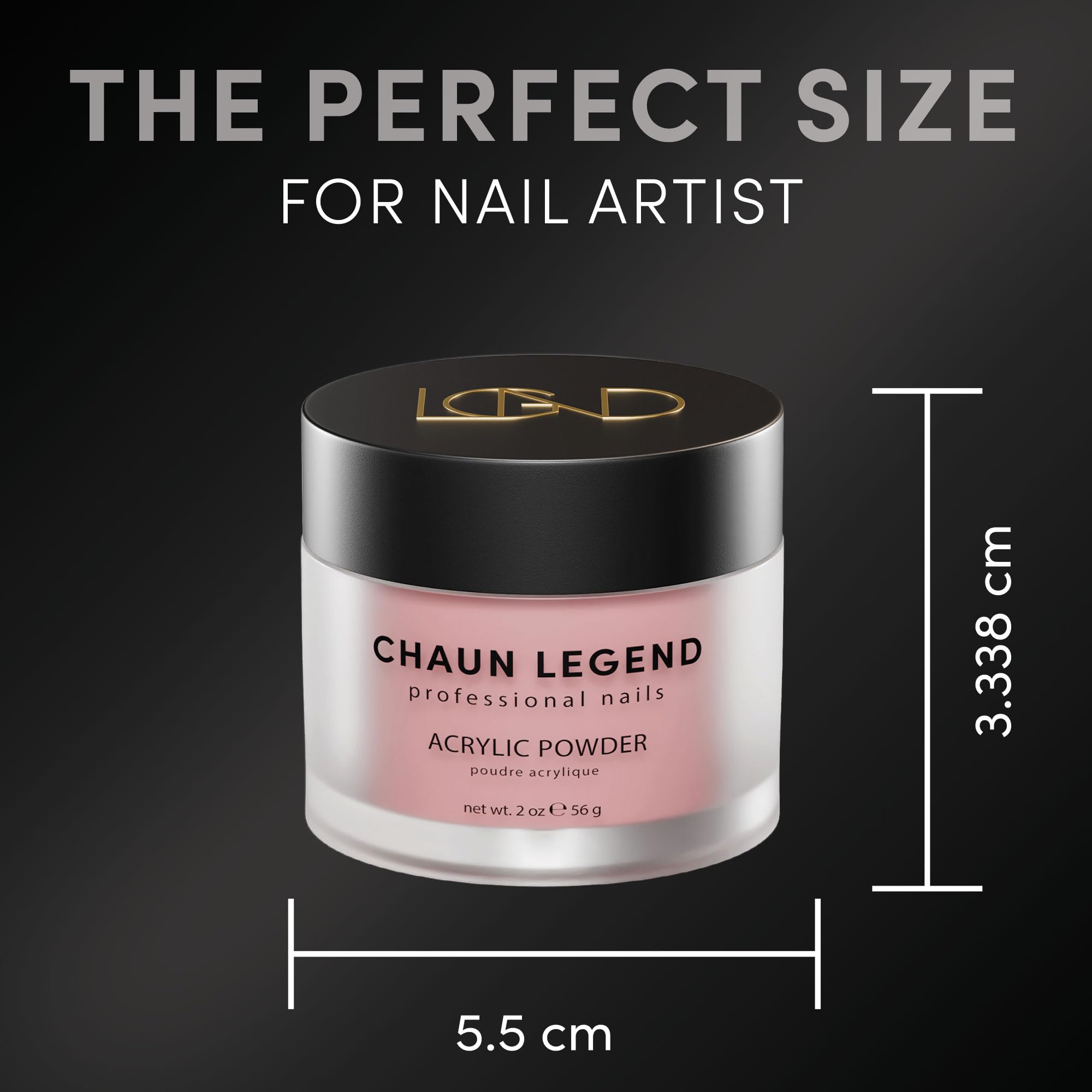 Chaun Legend Acrylic Nail Powder 2 oz, Piece of Pie