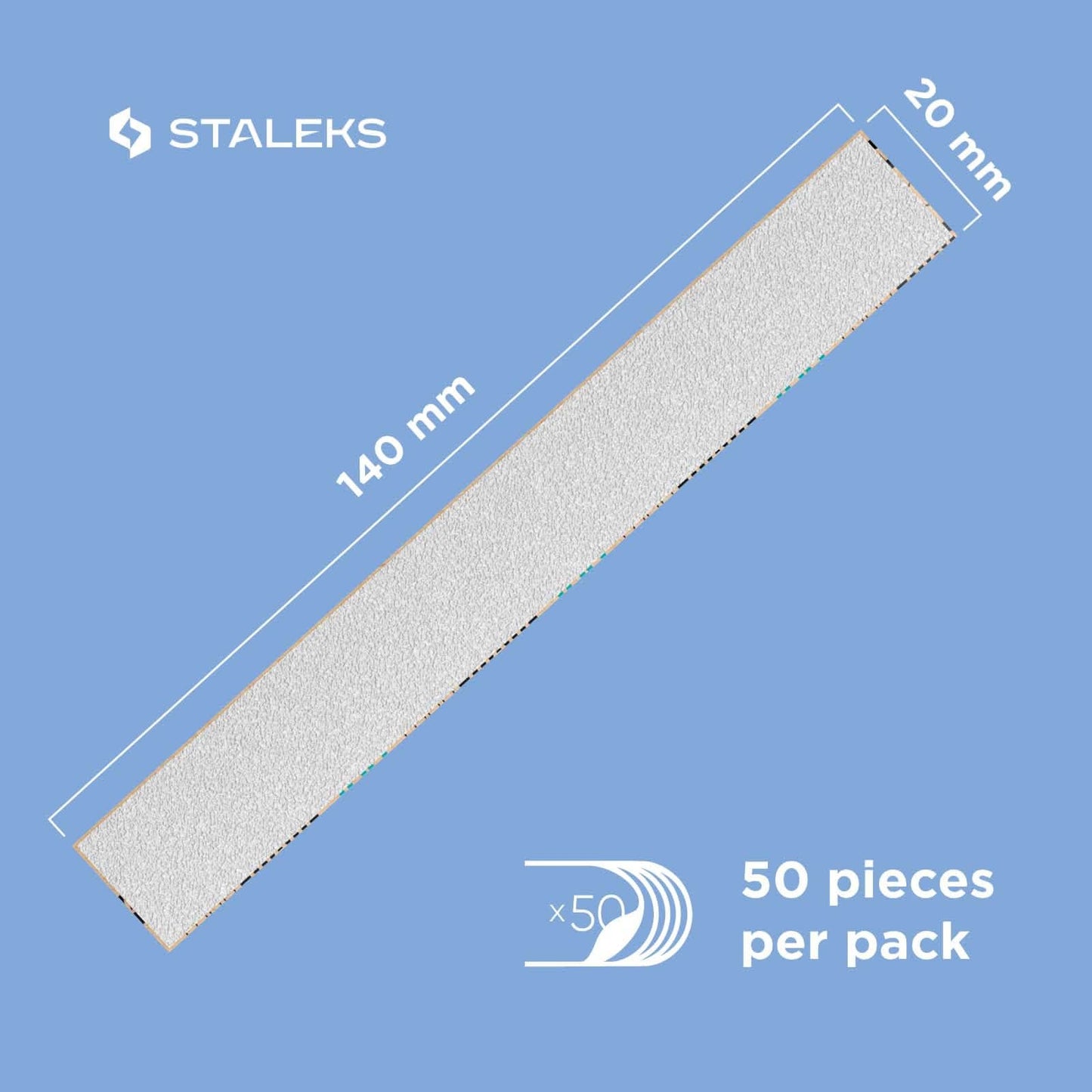 Staleks Pro Disposable White Nail Files papmAm Expert 22 – 100 Grit – 50 Pcs – Glueless Replaceable Abrasives – Professional Nail Filing – Manicure & Pedicure