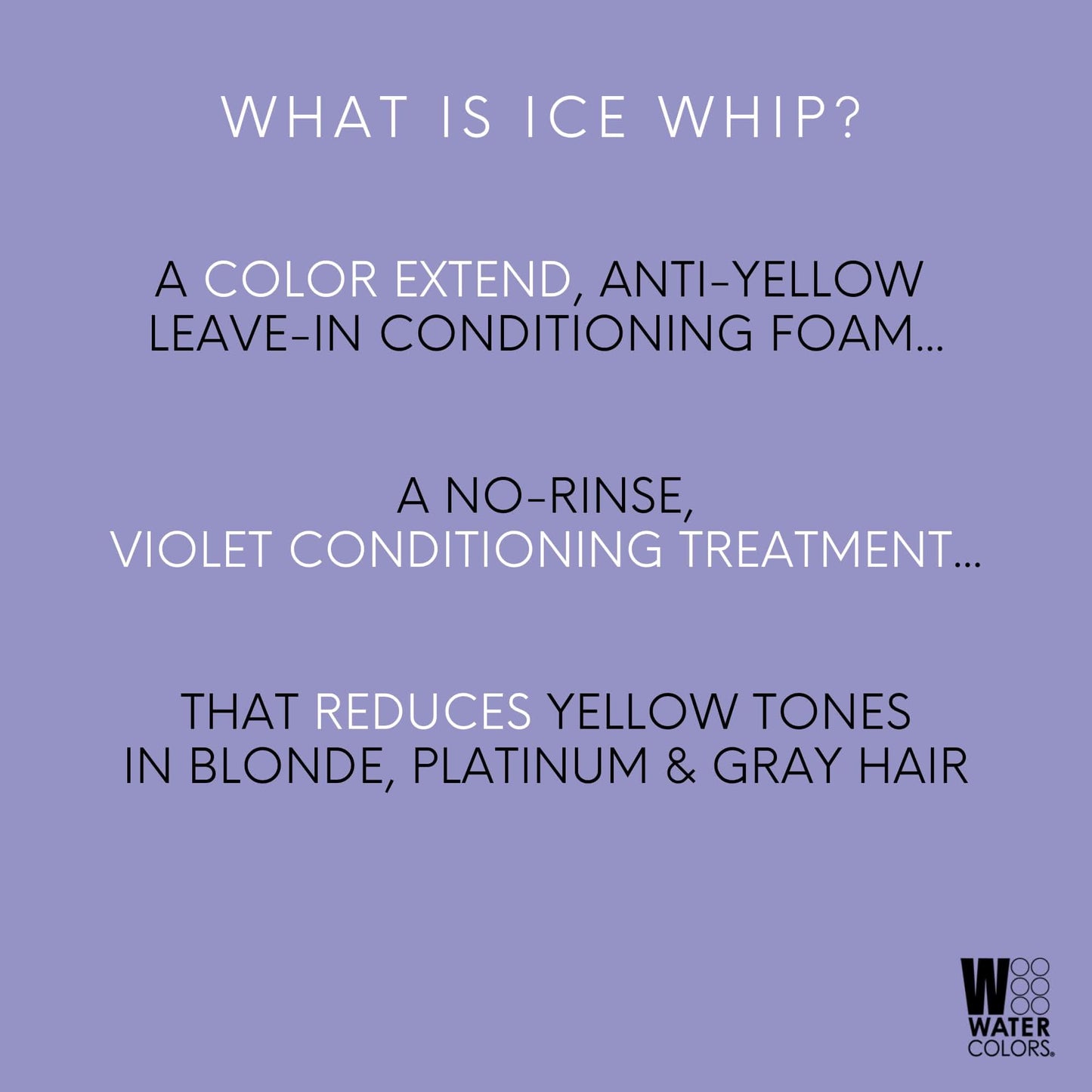 Watercolors Ice Whip Anti Yellow Leave-In Conditioning Foam