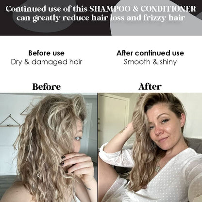 THE BEAUTY BOX Biotin Infused Shampoo and Conditioner Set 17 oz each + Leave-in Treatment 8.2fl oz