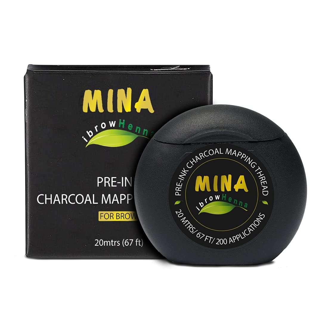 MINA IBROW PRE INK CHARCOAL MAPPING THREAD 20 MTR-WHITE