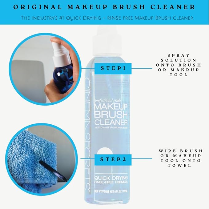 Cinema Secrets Professional Makeup Brush Cleaner, Vanilla 2 oz Spray