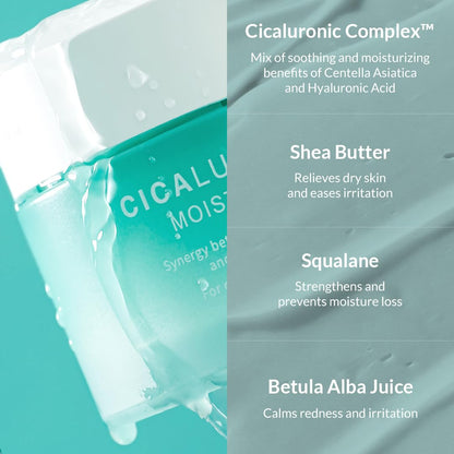 MIZON Cicaluronic MOISTURIZER Centella Asiatica and Hyaluronic Acid Shea Butter Rich moisturizer Soothing Hydrating Korean Skincare (1.69 fl oz/50ml)