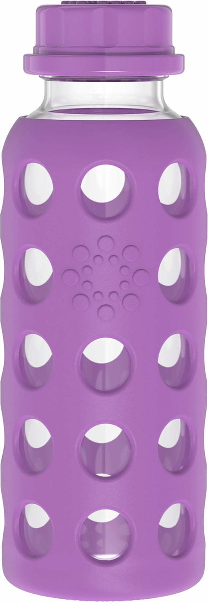 Lifefactory 9 oz Glass Baby Bottle Flat Cap