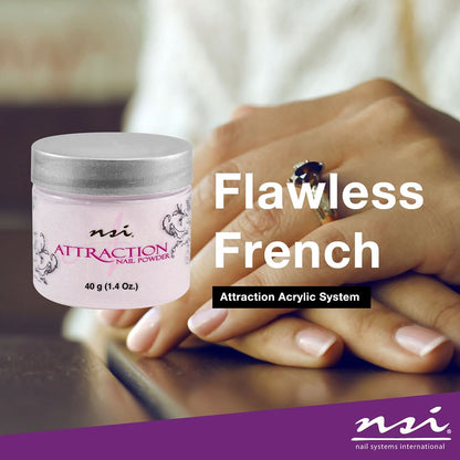 NSI Attraction Nail Acrylic Powder - Peach Blush Opaque