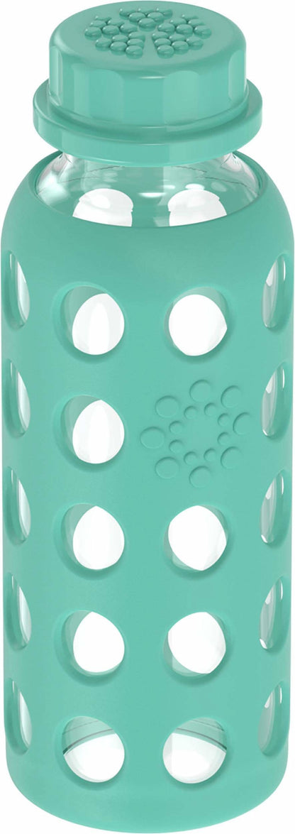 Lifefactory 9 oz Glass Baby Bottle Flat Cap