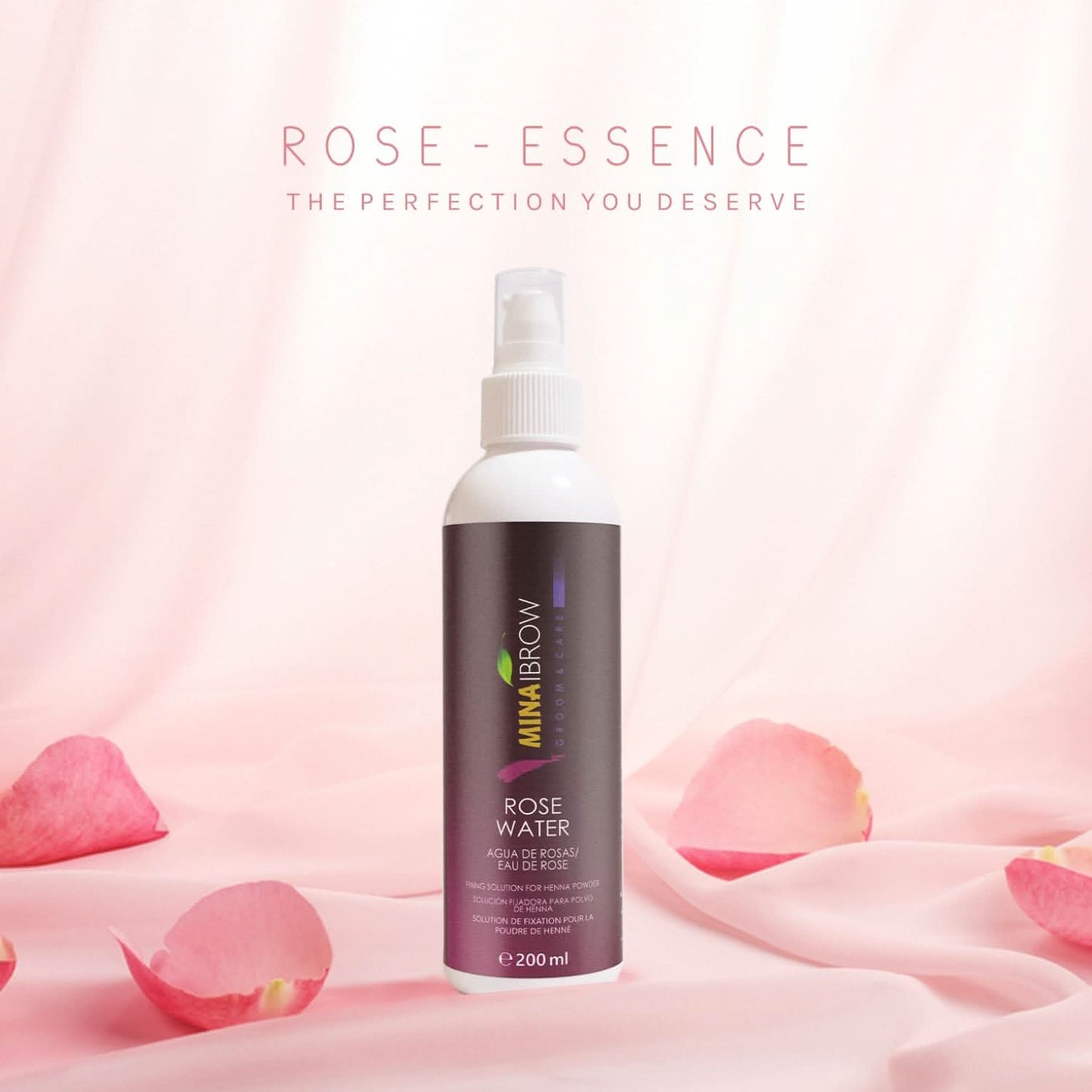 Mina Brow Rose Water For Henna Fixing Solution 200ml