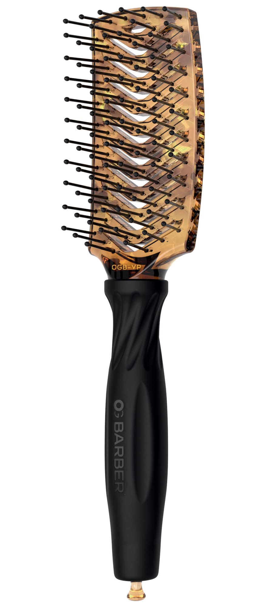 Olivia Garden OG Barber brushes with comfortable ball points tips, ergonomic non-slip handle, ionic technology, lightweight, for easy and quick styling on short hair, ideal for men grooming