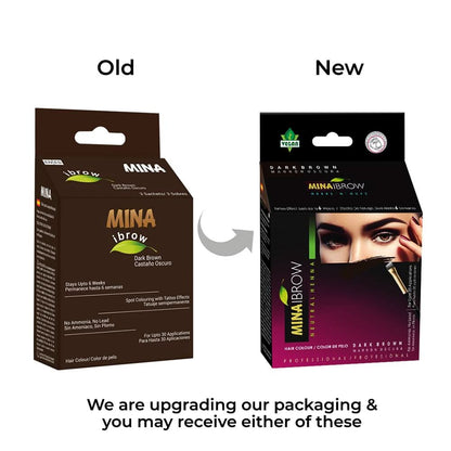 Mina Ibrow Henna Dark Brown Tint Set with Nourishing Oil