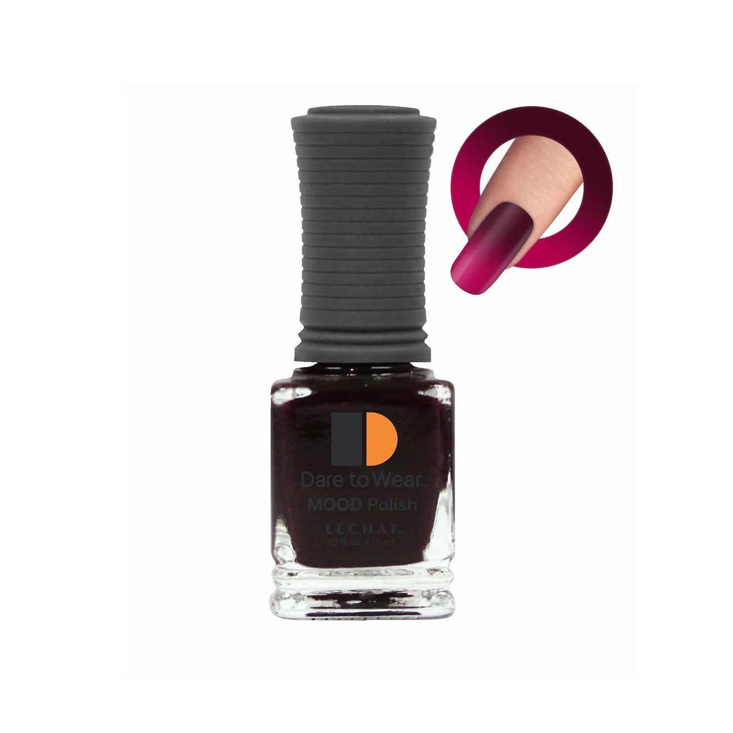 LECHAT Dare To Wear Mood Polish, Crimson Nightfall, 0.5 Ounce
