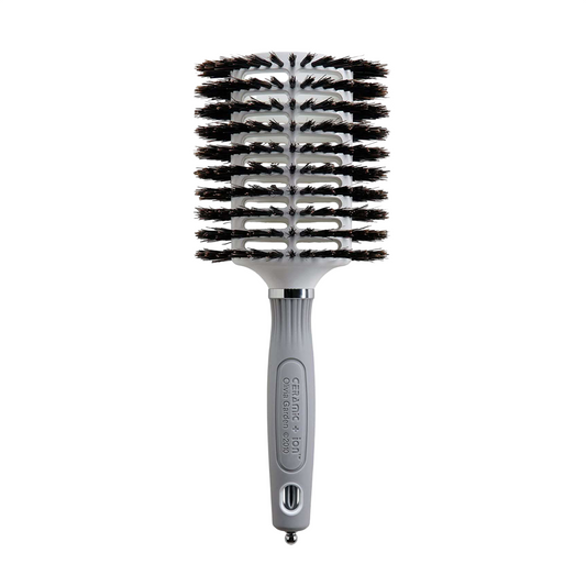 Olivia Garden Ceramic and Ion Turbo Vent 100% Boar Bristle Round Hair Brush CI-BR (4 1/2")