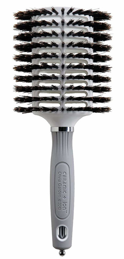 Olivia Garden Ceramic and Ion Turbo Vent 100% Boar Bristle Round Hair Brush CI-BR (4 1/2")