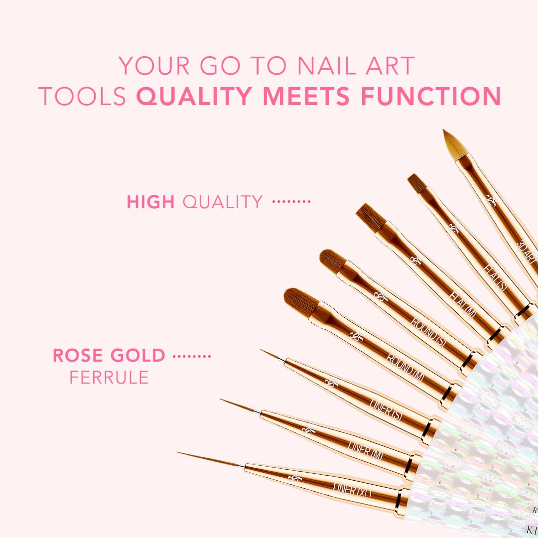 Kiara Sky Professional Nails *NEW* Gel Nail Art Brush Collection (Brush Collection)