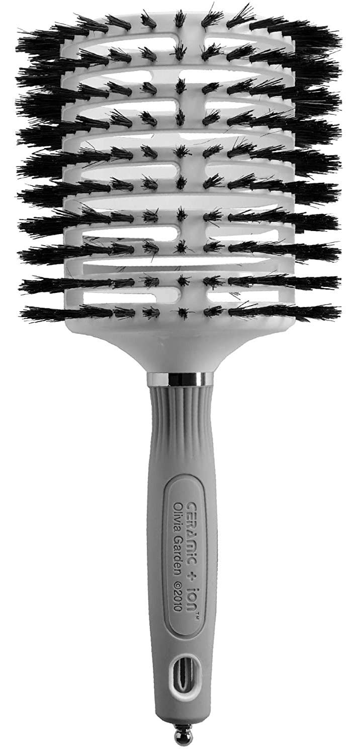 Olivia Garden Ceramic and Ion Turbo Vent 100% Boar Bristle Round Hair Brush