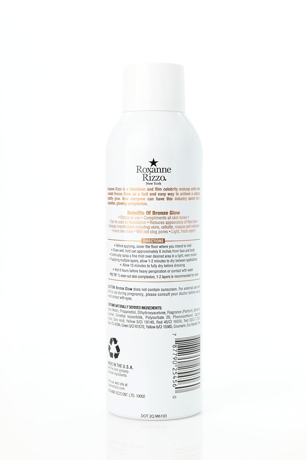 Bronze Glow By Roxanne Rizzo - Bronzing Mist Face & Body Bronzer 6oz/177ml