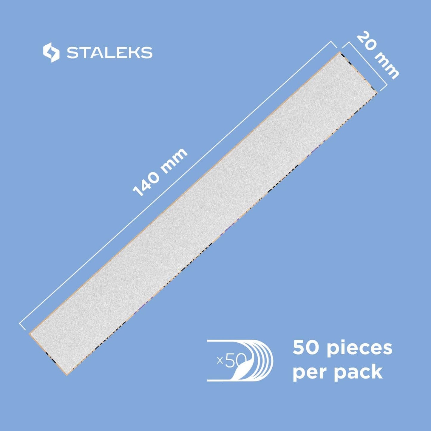Staleks Pro Disposable White Nail Files papmAm Expert 22 – 240 Grit – 50 Pcs – Glueless Replaceable Abrasives – Professional Nail Polishing – Manicure & Pedicure