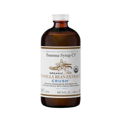 Sonoma Syrup Organic Pure Vanilla Bean Extract “Crush" 8 oz