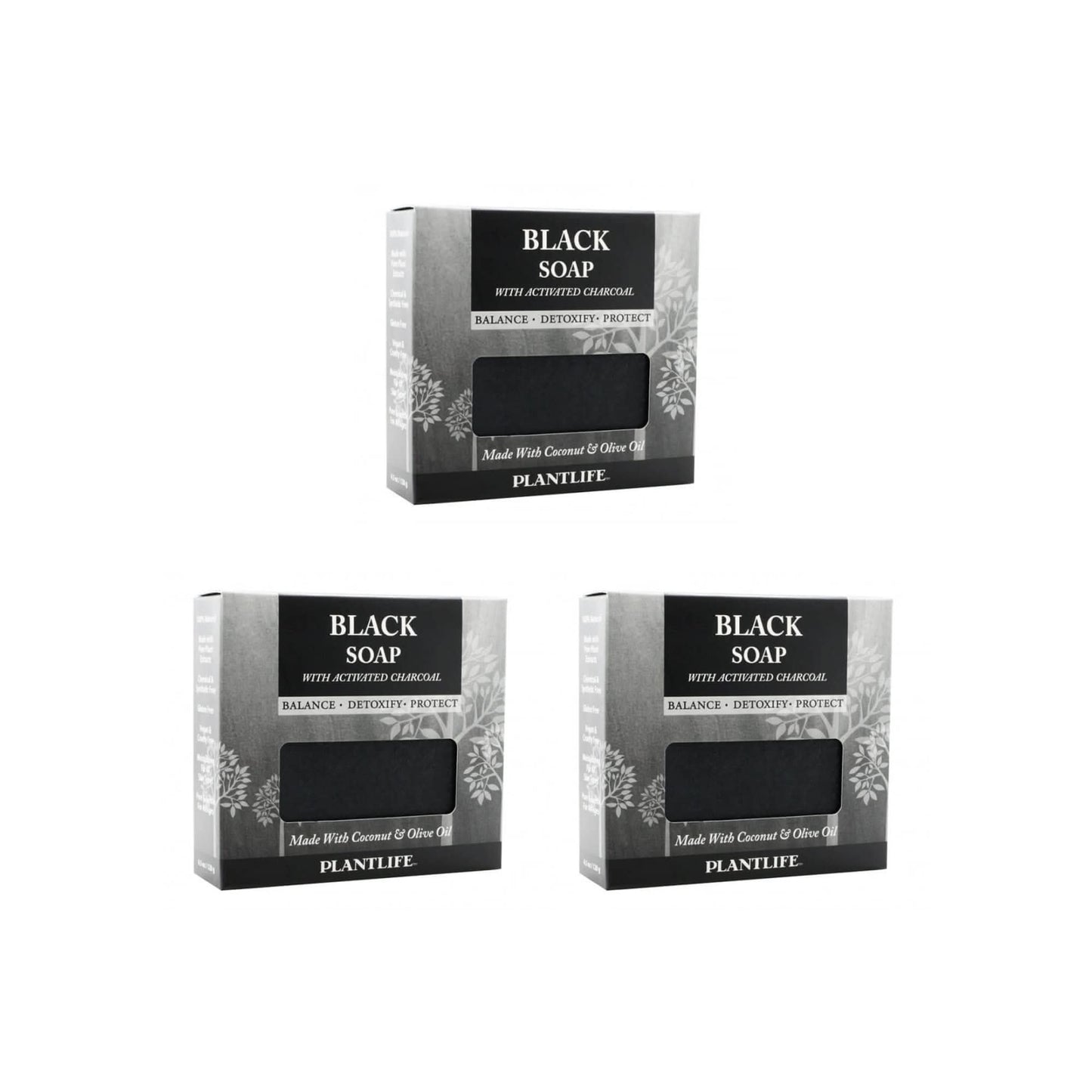 Plantlife Black 4.5 oz Bar Soap 3-Pack