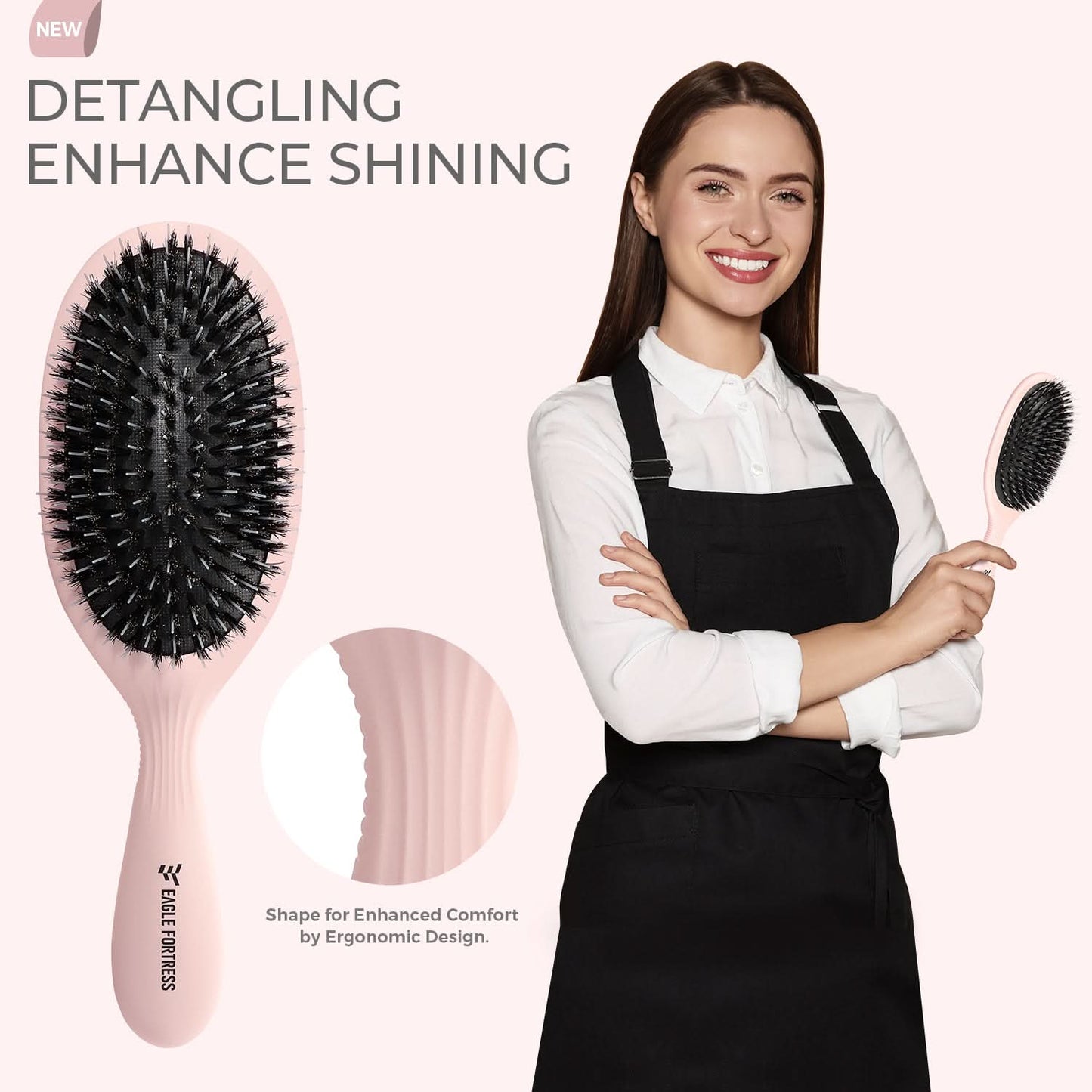 Eagle Fortress Deluxe Boar Bristle Hair Brush